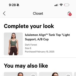 lululemon align tank in Dark Forest